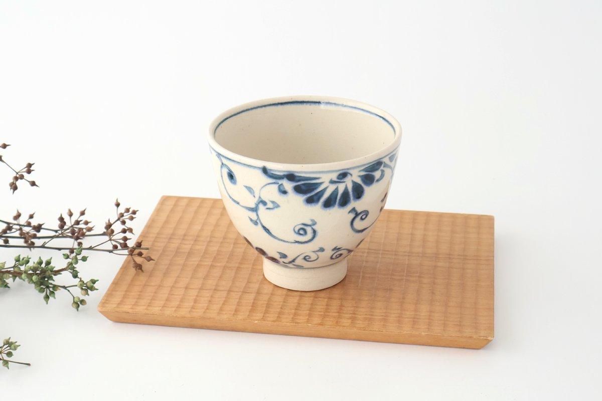 Small Donbiri Blue Flower Annan 12cm/4.7in | Kobachi Mino Ware