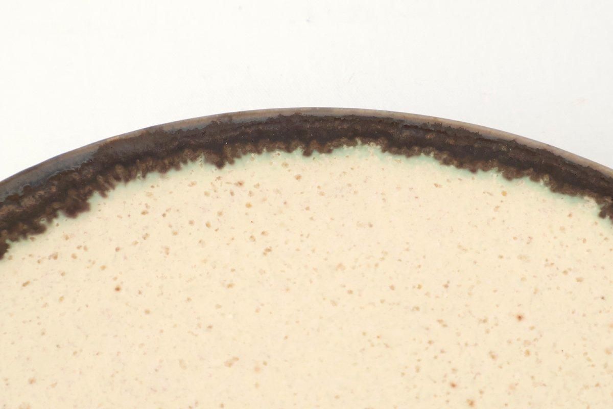 Small Plate White and Brown Rim | Mino Ware