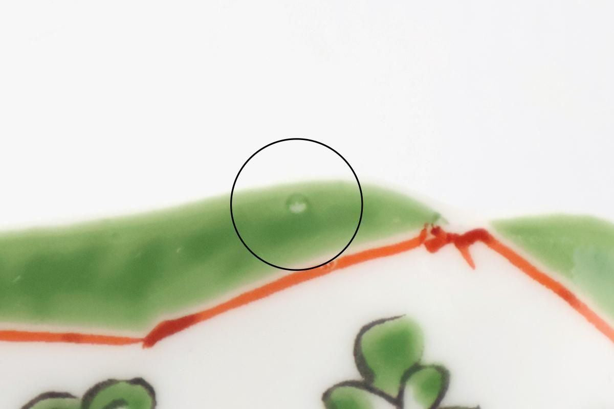 Flower-shaped Plate Green Arabesque | Sauce Plate Arita Ware