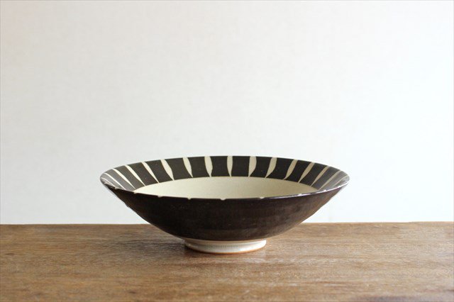 Large Bowl Rim-lined Tokusa | Serving Bowl Mino Ware-Detail2