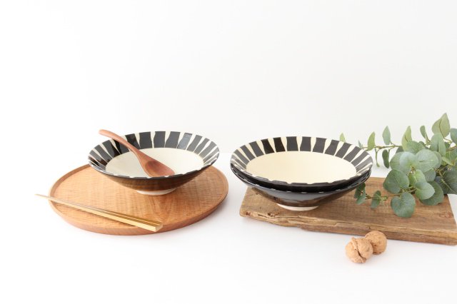 Large Bowl Rim-lined Tokusa | Serving Bowl Mino Ware-Detail14