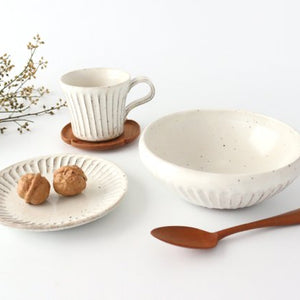 Large Bowl Shinogi White | Serving Bowl Mino Ware-Detail13