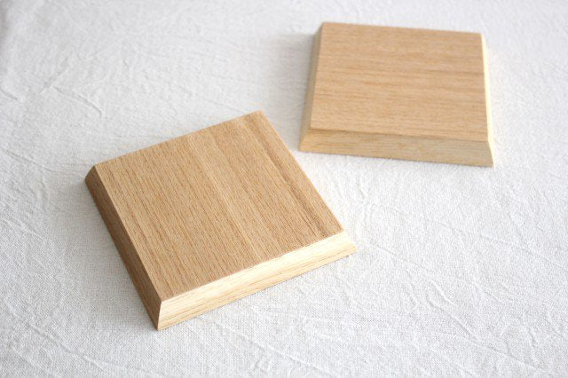 Matsuya Lacquerware Store Wooden Plate Coaster Unpainted Ash | Echizen Lacquerware