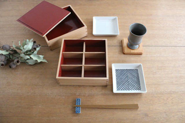 Matsuya Lacquerware Store Dividers for Jubako (Six Cuts) Bento Box Unpainted Ash