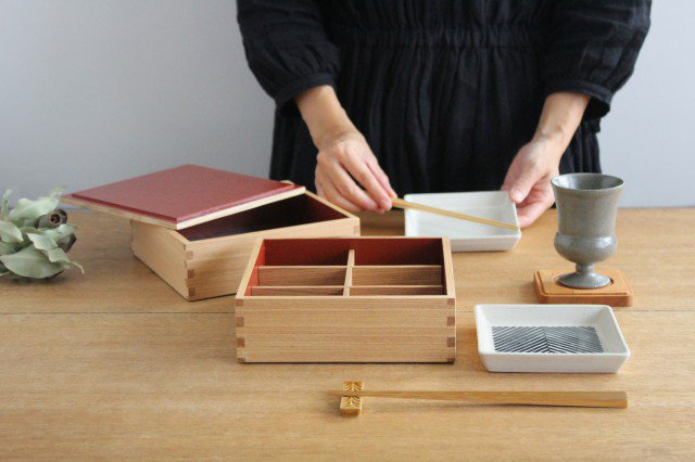 Matsuya Lacquerware Store Dividers for Jubako (Six Cuts) Bento Box Unpainted Ash