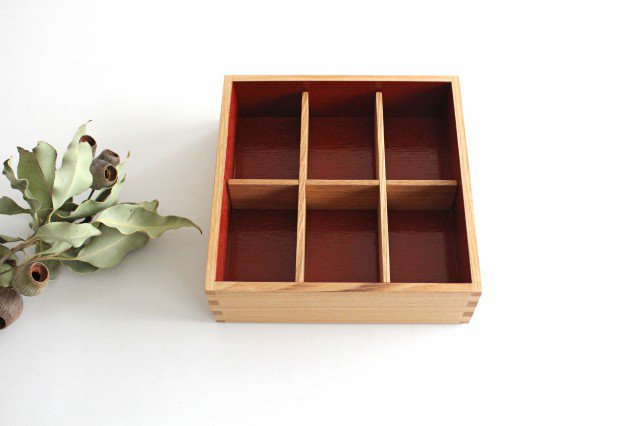 Matsuya Lacquerware Store Dividers for Jubako (Six Cuts) Bento Box Unpainted Ash