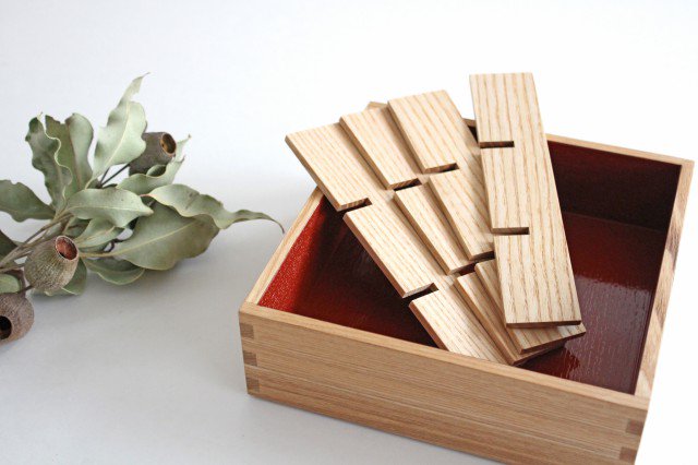 Matsuya Lacquerware Store Dividers for Jubako (Nine Cuts) Bento Box Unpainted Ash