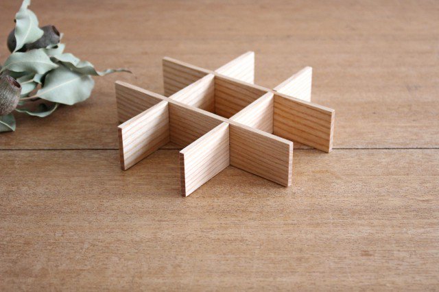 Matsuya Lacquerware Store Dividers for Jubako (Nine Cuts) Bento Box Unpainted Ash