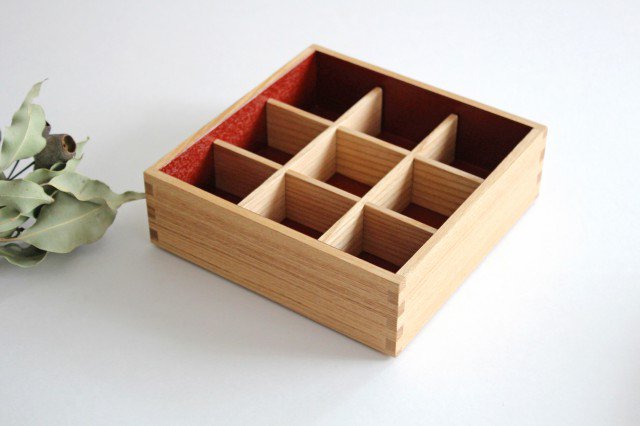Matsuya Lacquerware Store Dividers for Jubako (Nine Cuts) Bento Box Unpainted Ash