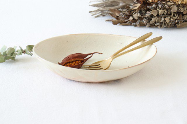 Furutani Seitosho Oval Deep Bowl White Large | Serving Bowl
