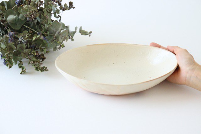 Furutani Seitosho Oval Deep Bowl White Large | Serving Bowl