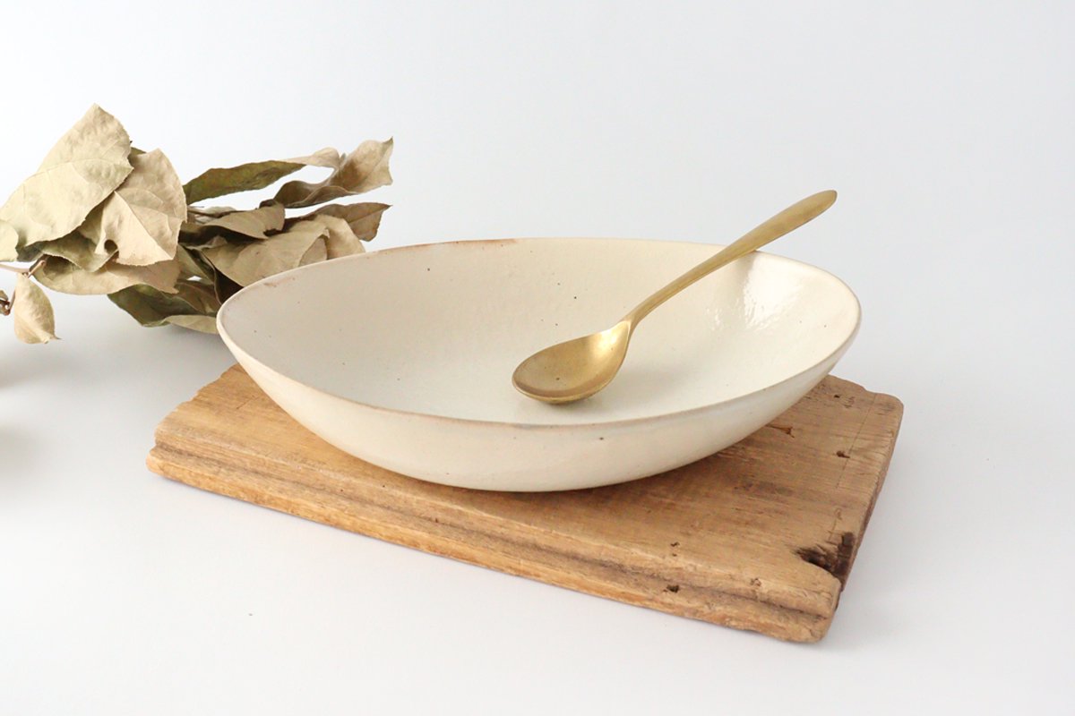 Furutani Seitosho Oval Deep Bowl White Large | Serving Bowl