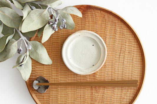 Furutani Seitosho Round Sauce Plate White-TOP