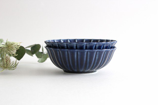 Giyaman Small Bowl Blue 12cm/4.7in | Kobachi Mino Ware