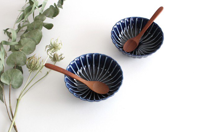 Giyaman Small Bowl Blue 12cm/4.7in | Kobachi Mino Ware