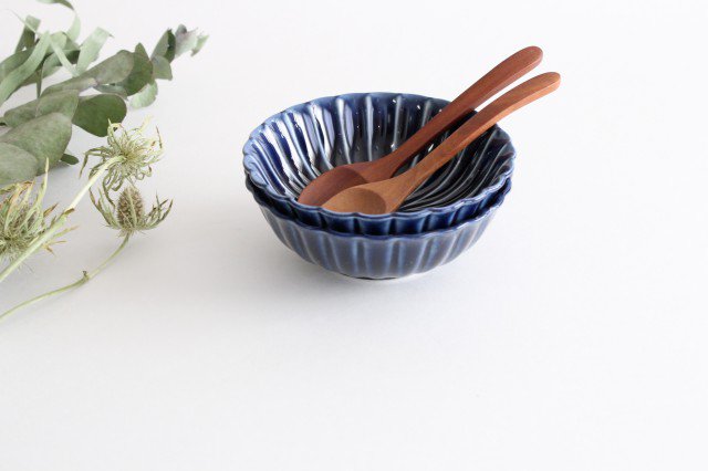 Giyaman Small Bowl Blue 12cm/4.7in | Kobachi Mino Ware