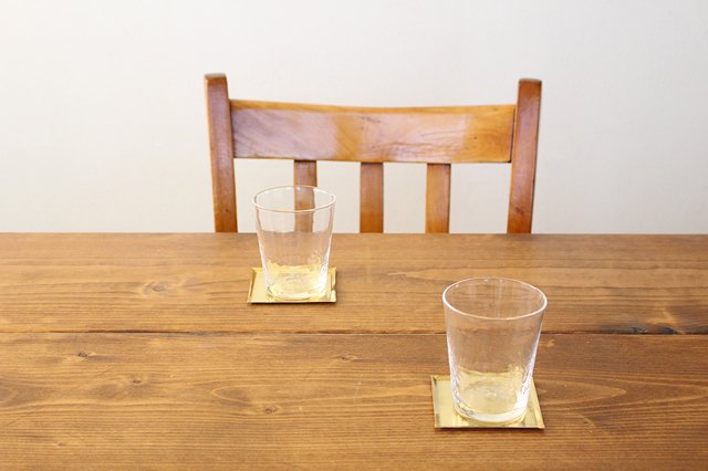 Brass Square Coaster Tray