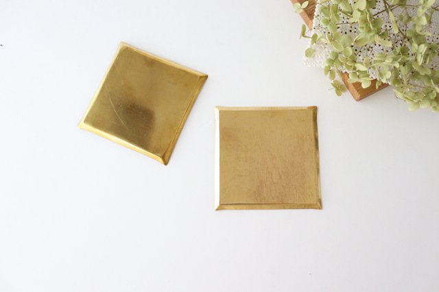Brass Square Coaster Tray