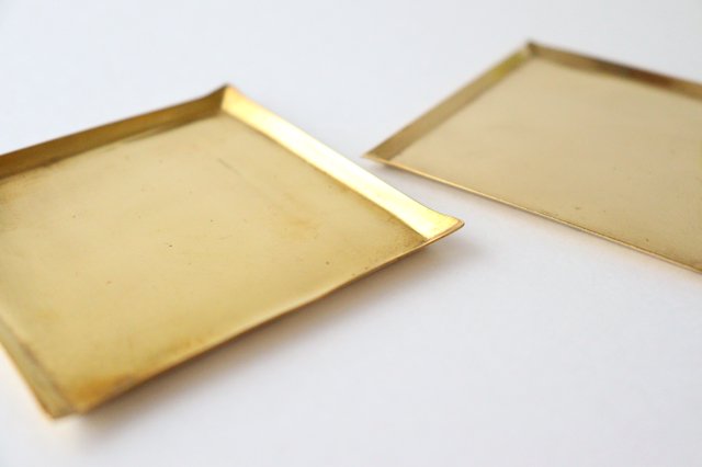 Brass Square Coaster Tray