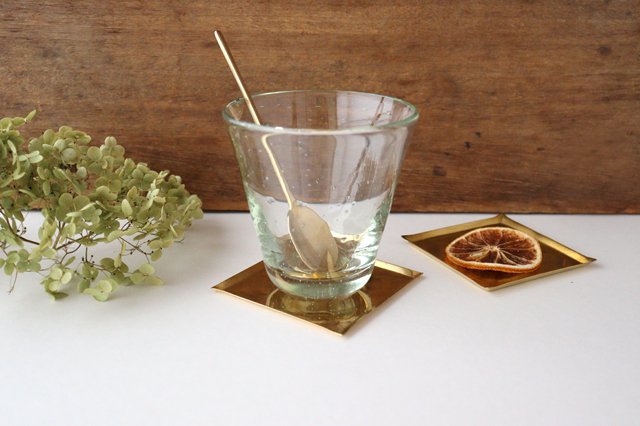 Brass Square Coaster Tray