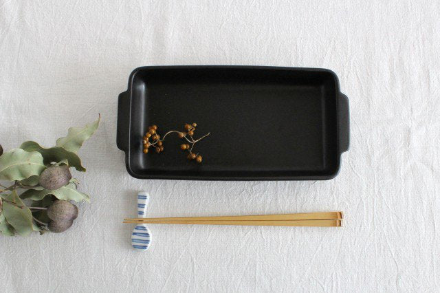 Square Deep Plate Gratin Dish Black | Banko Ware