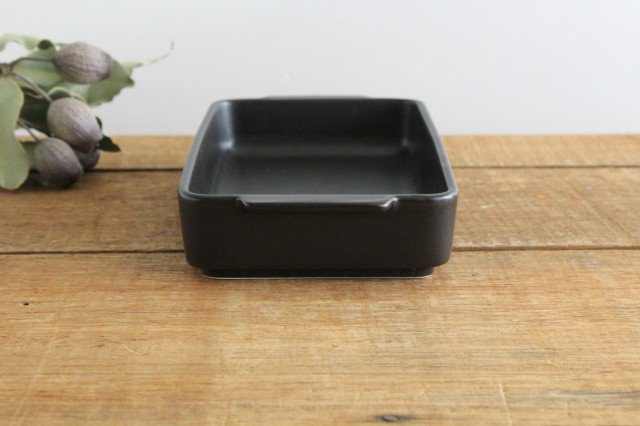 Square Deep Plate Gratin Dish Black | Banko Ware