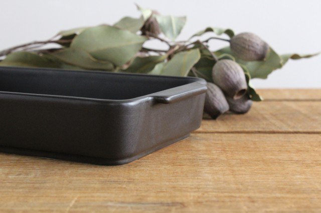 Square Deep Plate Gratin Dish Black | Banko Ware