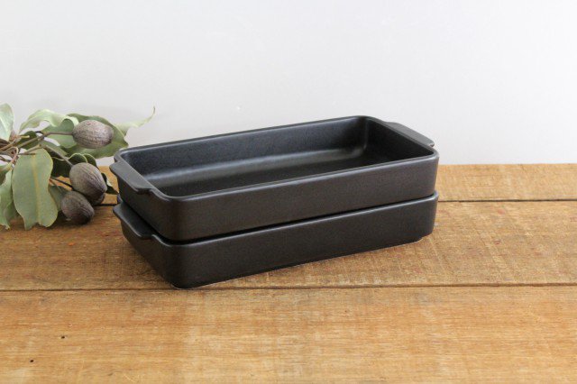 Square Deep Plate Gratin Dish Black | Banko Ware