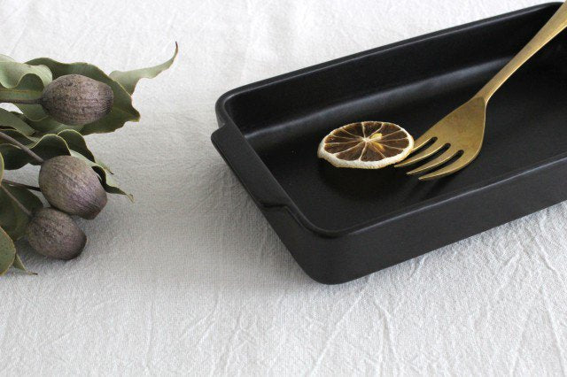 Square Deep Plate Gratin Dish Black | Banko Ware