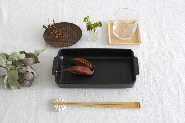 Square Deep Plate Gratin Dish Black | Banko Ware