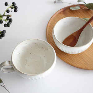 Soup Cup White Shaved | Mino Ware-Detail4