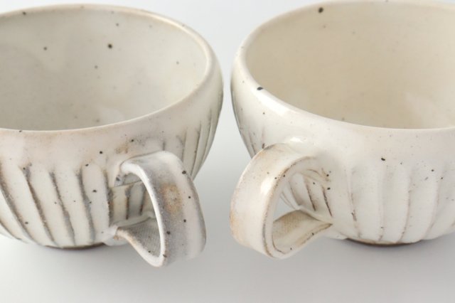 Soup Cup White Shaved | Mino Ware-Detail6