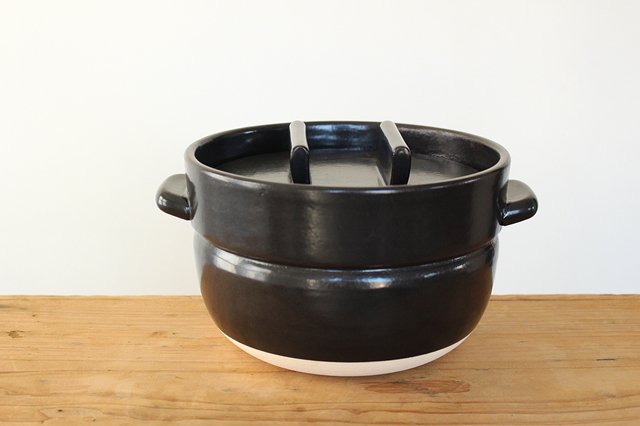 Nakagawa Masashichi Shoten Donabe black 3cups | Japanese Clay Pot