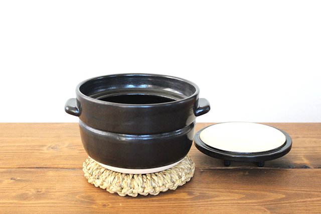 Nakagawa Masashichi Shoten Donabe black 3cups | Japanese Clay Pot