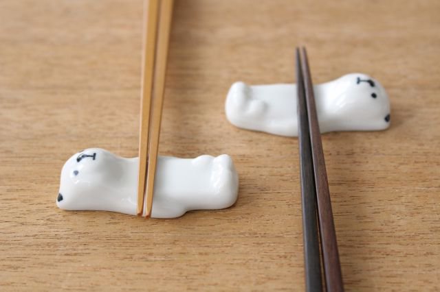 Lying Bear Chopstick Rest Set of 5 Lying Bear | Hashioki Arita Ware