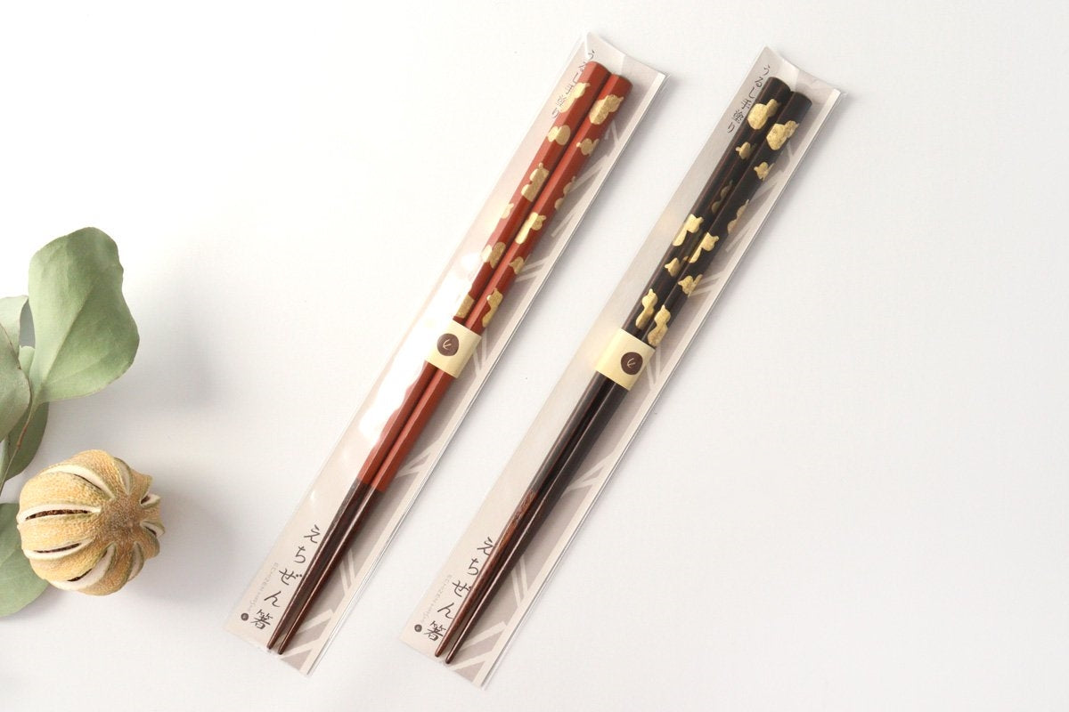 KORINDO Echizen Chopsticks Hexagonal Gold Leaf Rokugon Tame 23.0cm /9.05in