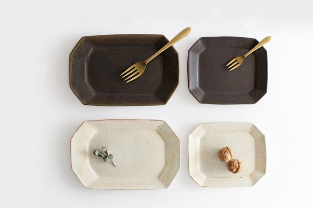 Furutani Seitosho Rust Glaze Octagonal Cake Plate  | Sushi Plate-Detail13