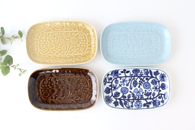 Rectangle Plate Fower Parade | Sushi Plate Hasami Ware-Detail9