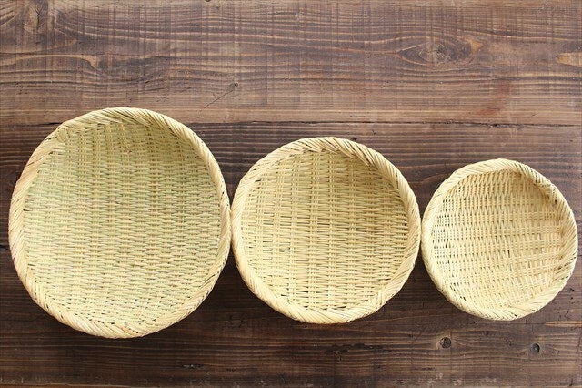 Japanese Bamboo Bascketery Tray 21cm/8.3in | Iwate Bamboo Crafts