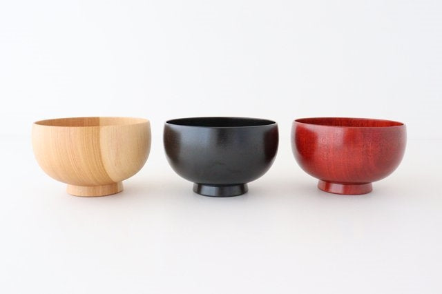 Shirasagi Woodworking Soup Bowl Red Sakura M | Lacquerware