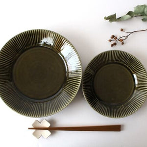 Koyo Kiln Round Deep Plate Shinogi Olive 16.5cm/6.5in | Arita Ware-Detail11