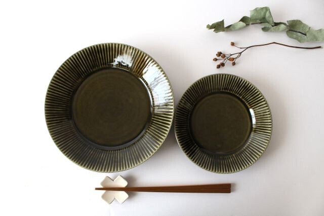 Koyo Kiln Round Deep Plate Shinogi Olive 16.5cm/6.5in | Arita Ware-Detail11