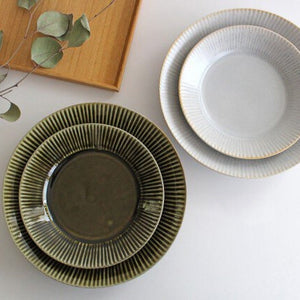 Koyo Kiln Round Deep Plate Shinogi Olive 16.5cm/6.5in | Arita Ware-Detail10