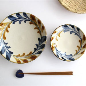 Toshin Kiln Round Plate Deigo Arabesque 21cm/8.3in | Tsuboya Ware  Yachimun-Detail13