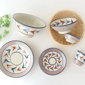 Toshin Kiln Soba Choko Red Bougainvillea Small | Free Cup Tsuboya Ware Yachimun-Detail14