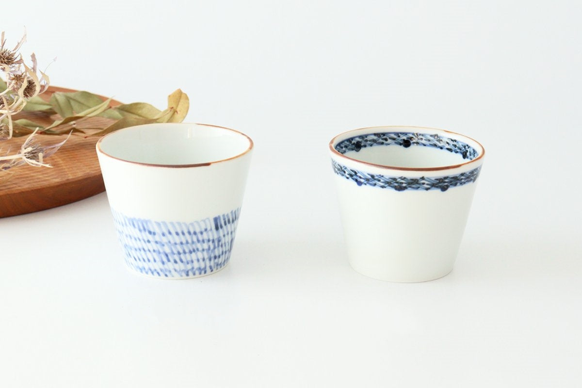 Soba Choko Blue Arabesque | Free Cup Arita Ware