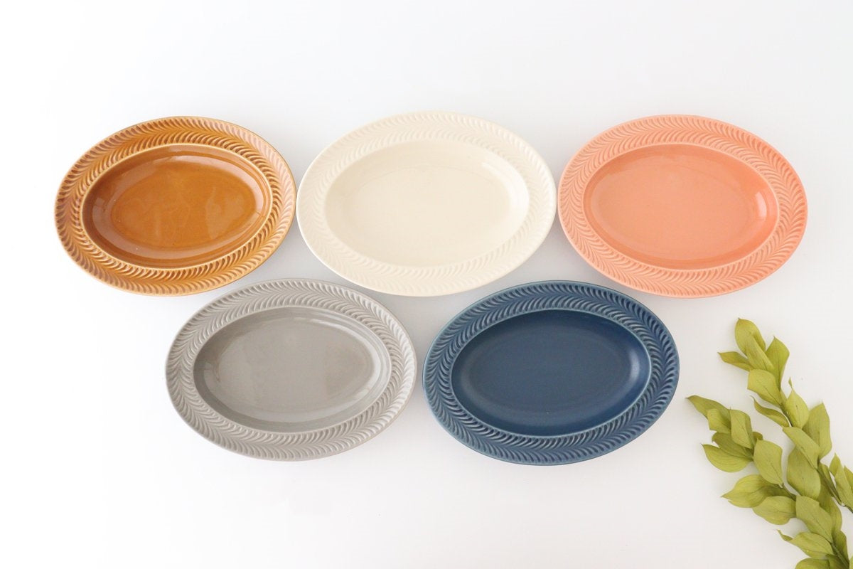 Oval Plate Rosemary Denim | Hasami Ware-Detail13