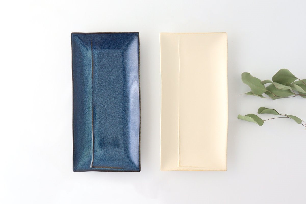 ORLO Long Square Plate Indigo Blue L | Sushi Plate Mino Ware