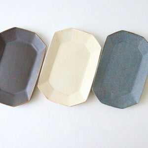 Furutani Seitosho Octagonal Rectangle Plate Small Gray | Sushi Plate-Detail12