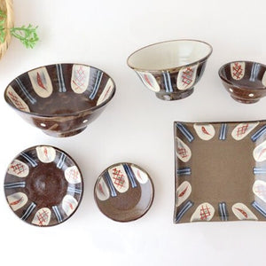 Toshin Kiln Round Bowl Red-painted  15cm/5.9in | Tsuboya Ware Yachimun-Detail14